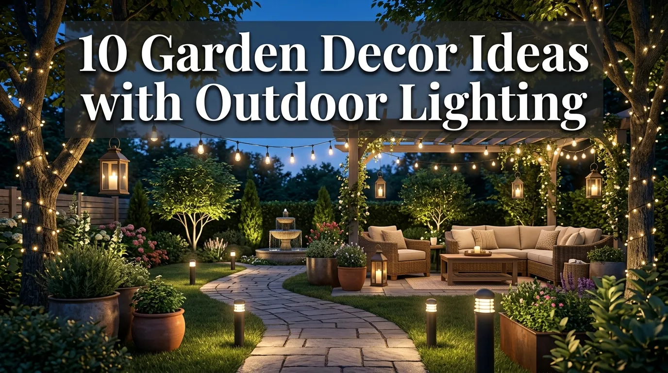 10 Garden Decor Ideas with Outdoor Lighting