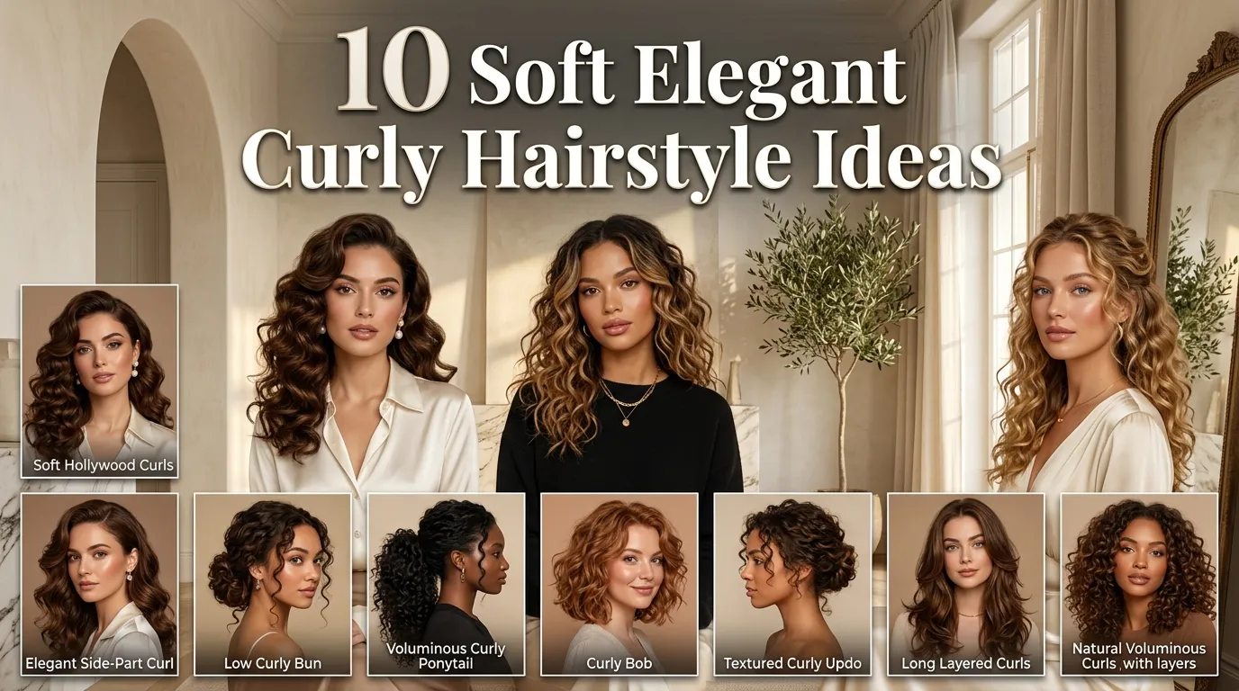 10 Soft Elegant Curly Hairstyle Ideas