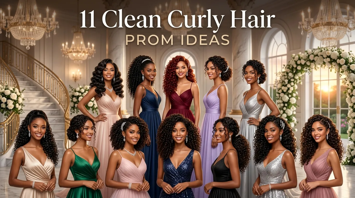 11 Clean Curly Hair Prom Ideas