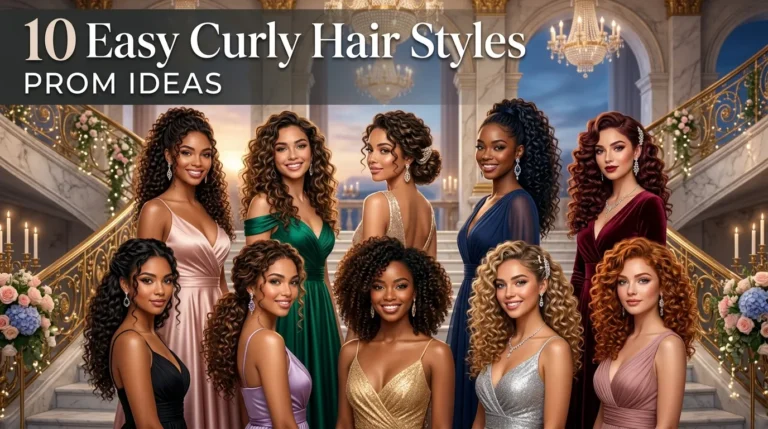 10 Easy Curly Hair Styles Prom Ideas