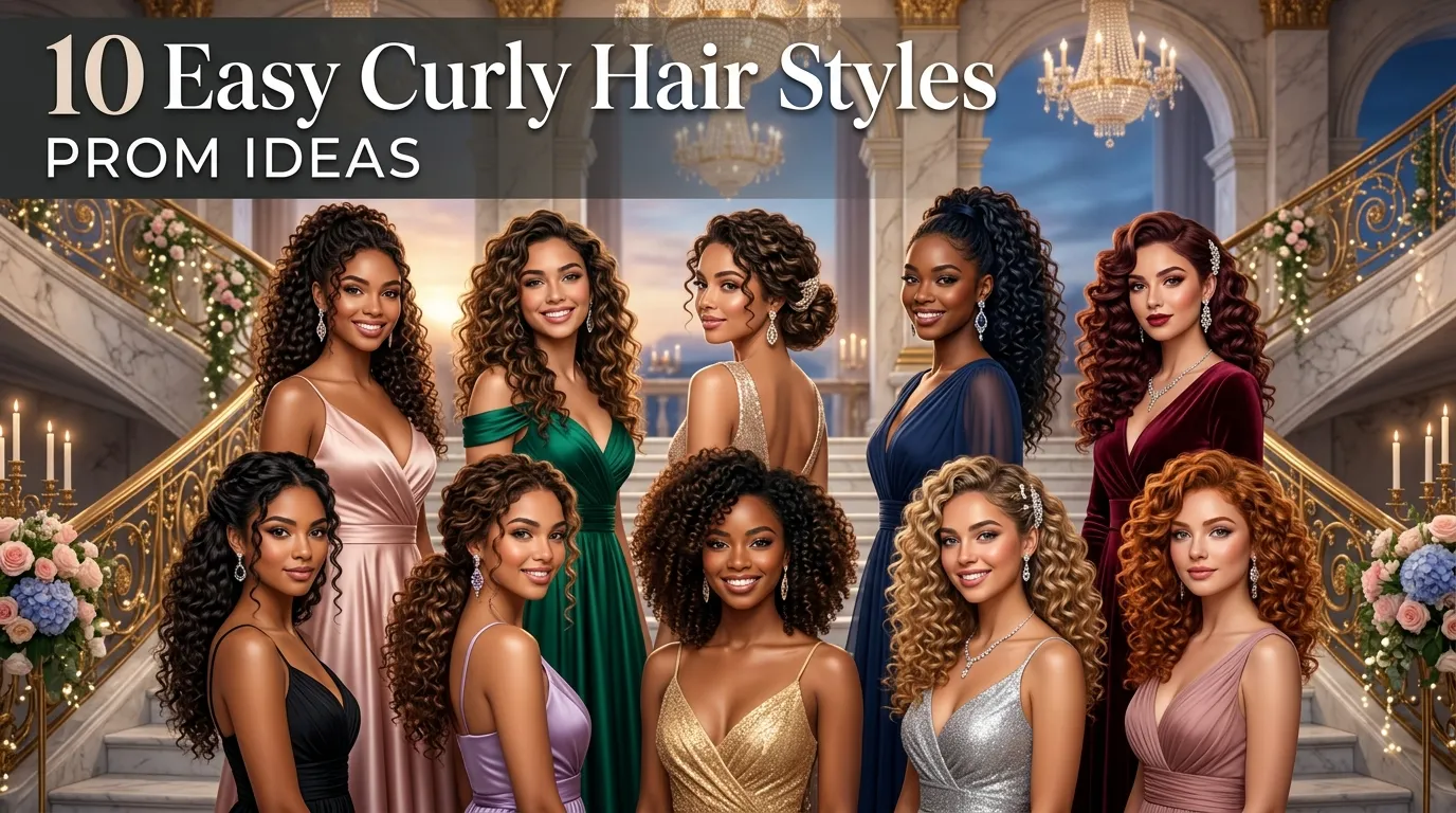 10 Easy Curly Hair Styles Prom Ideas