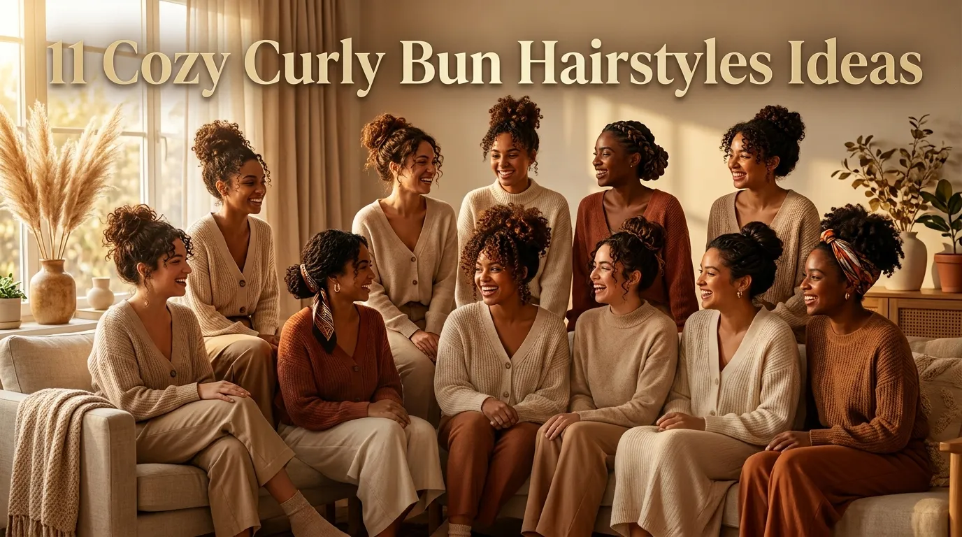 11 Cozy Curly Bun Hairstyles Ideas