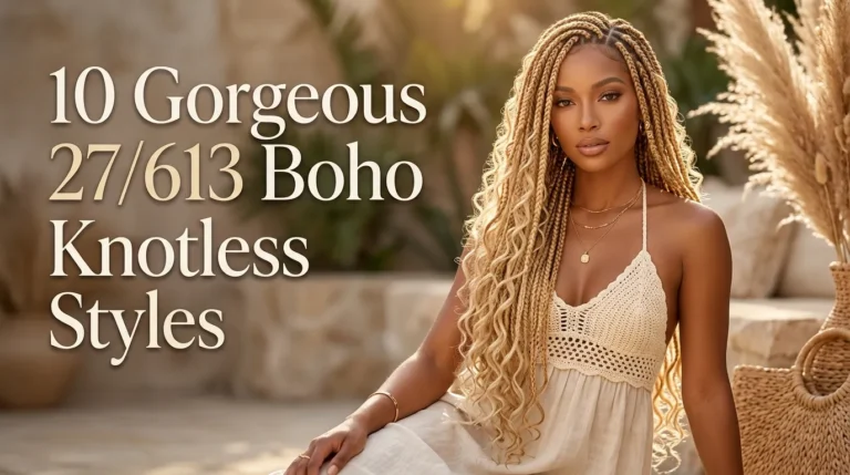 10 Gorgeous 27/613 Boho Knotless Styles