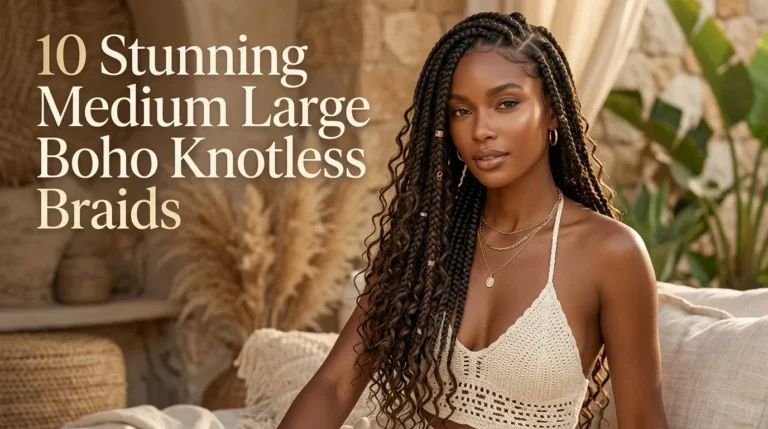 10 Stunning Medium Large Boho Knotless Braids