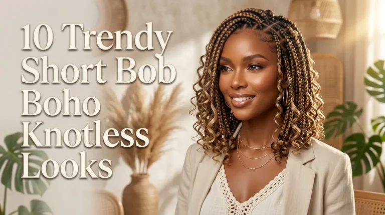 10 Trendy Short Bob Boho Knotless Looks