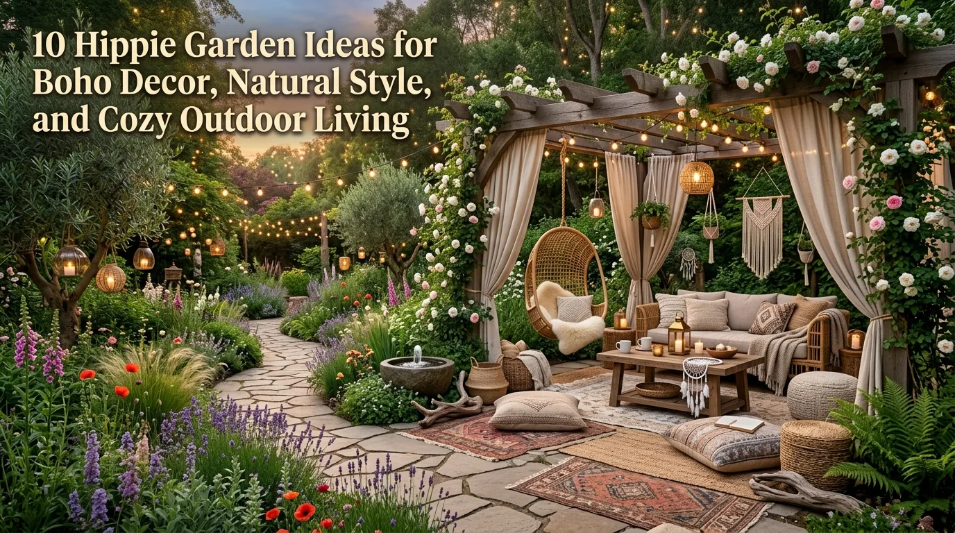 10 Hippie Garden Ideas for Boho Decor, Natural Style, and Cozy Outdoor Living