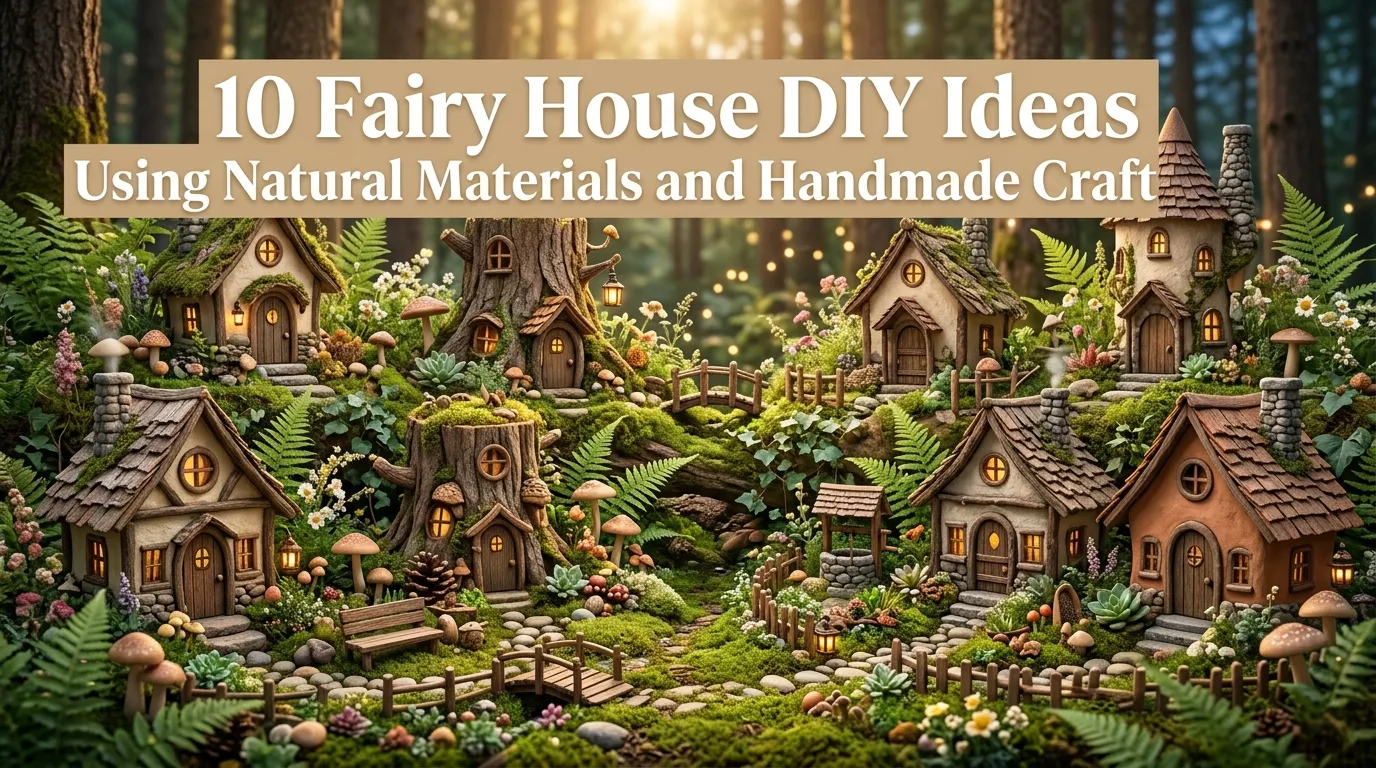 10 Fairy House DIY Ideas Using Natural Materials and Handmade Craft