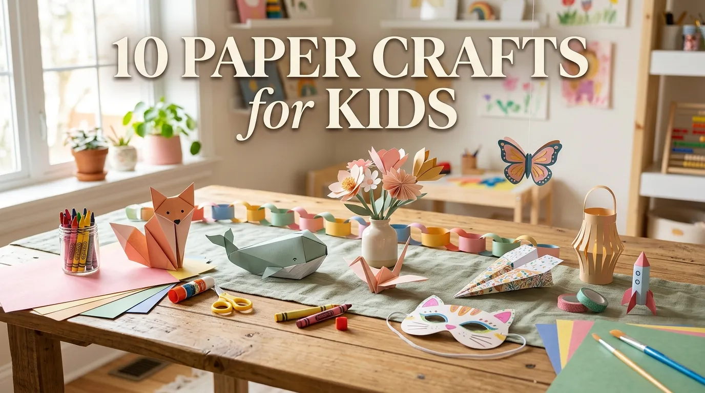 10 Paper Crafts for Kids