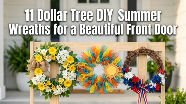 11 Dollar Tree DIY Summer Wreaths for a Beautiful Front Door