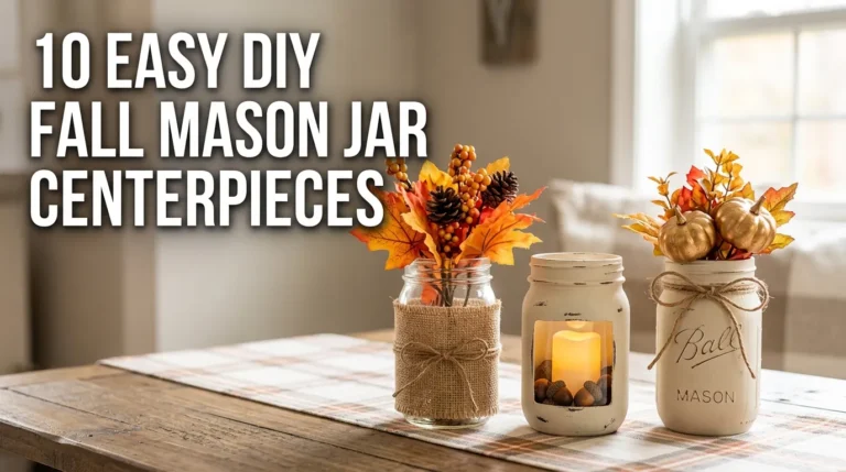 10 Easy DIY Fall Mason Jar Centerpieces